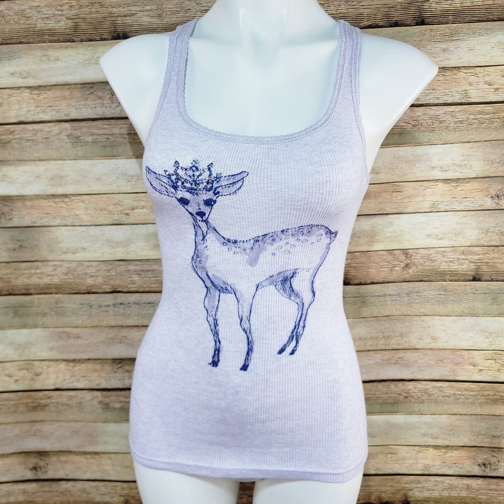 Victoria's secret lavender racerback ribbed deer tank top